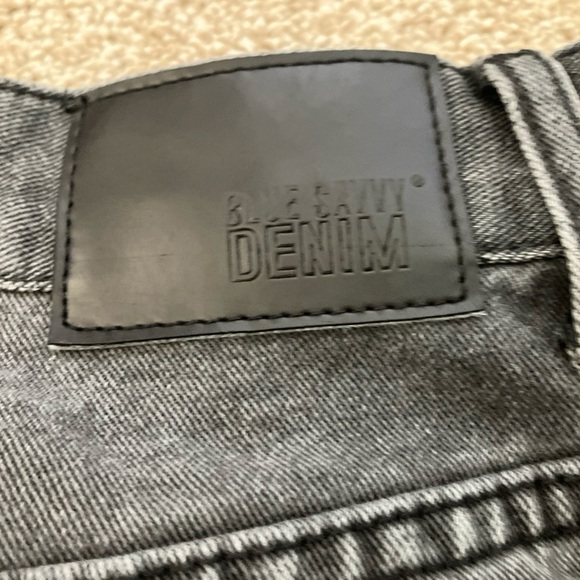 Blue Savvy Grey High Rise Black Destroyed Jeans Size 9/29 - Picture 4 of 9